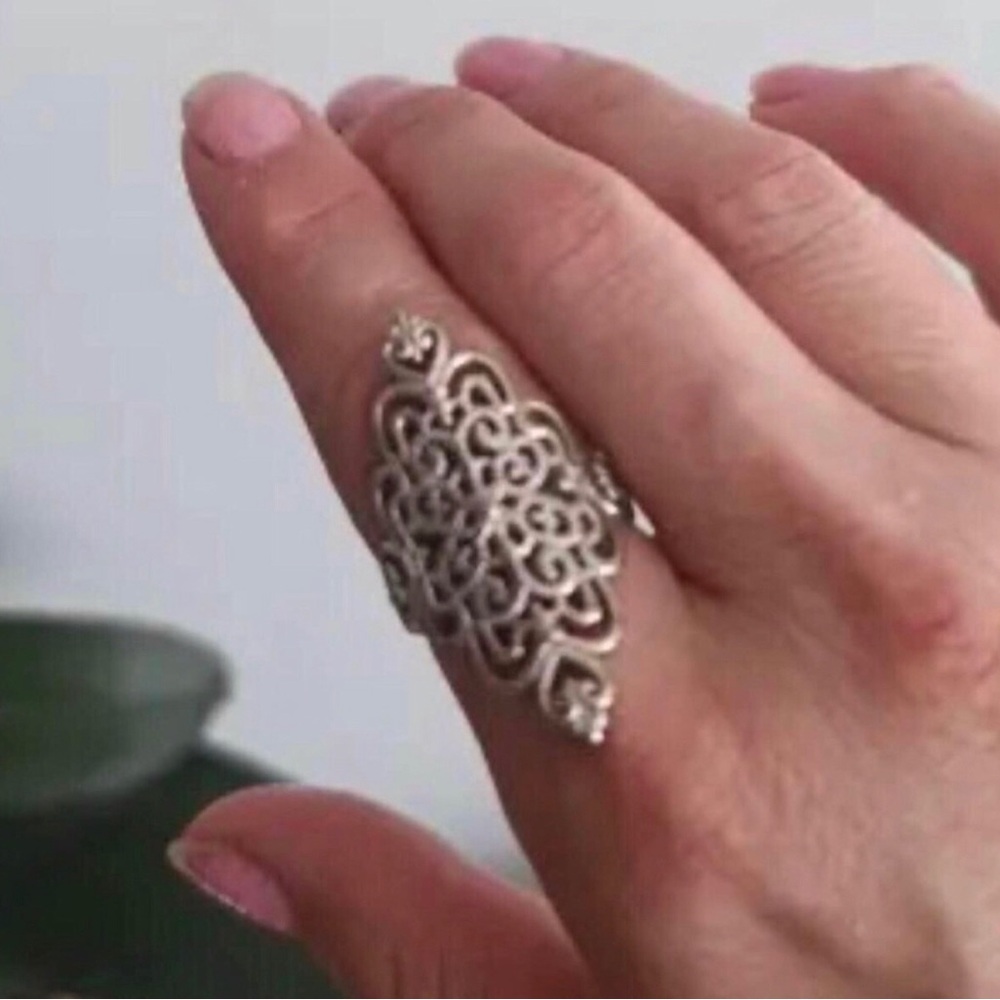 Sterling Silver Filigree Statement Ring